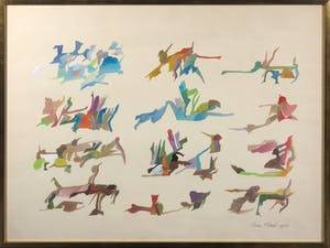 Henri Plaat - Gouache, Zonder titel - Ingelijst kopen? Bied vanaf 50!