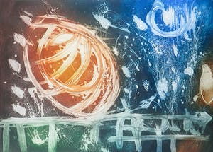 Ad Arma - Kleurenets, Appearing Sounds I - Ingelijst (Groot) kopen? Bied vanaf 100!