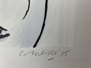 Corneille - kleurenzeefdruk - 'Sous les feuillages' - 1975 kopen? Bied vanaf 250!