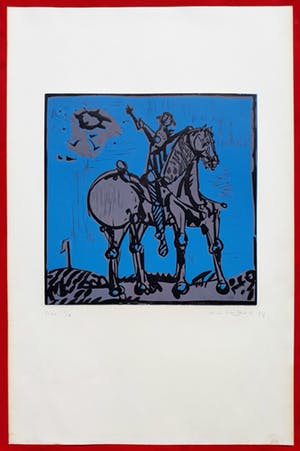 Willem Snitker - Don Quichot, linosnede kopen? Bied vanaf 60!