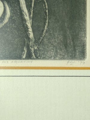 Niet of onleesbaar gesigneerd - Zaadhoezen Ets Aquatint 1977 kopen? Bied vanaf 10!