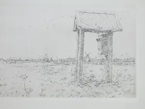 Willem Bastiaan Tholen - Polderlandschap bij Leiden - Ets kopen? Bied vanaf 50!