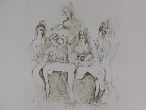 Leonor Fini - Croquis: Diner kopen? Bied vanaf 35!