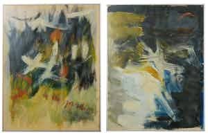 Albert Soons - Twee originele werken op papier, In the garden - Ingelijst verkocht voor € 100!