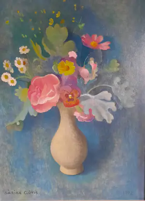 Sarika Goth - Vaas met bloemen (+ kunstboek Goth) kopen? Bied vanaf 220!