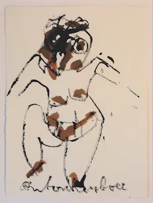 Anton Heyboer - handgesigneerd naakt - aquarel en inkt - in zeer goede staat kaufen? Bieten Sie von 75!