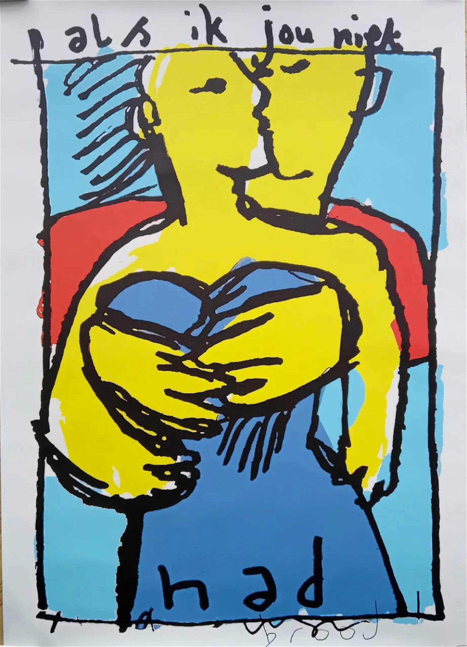 Herman Brood - Kleurengiclee op Canvas---ALS IK JOU NIET HAD ----GROOT!!! kopen? Bied vanaf 135!
