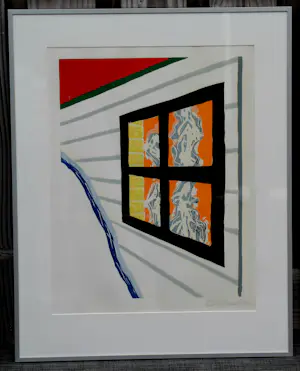 Roger Raveel - Ingelijste zeefdruk: 'Venster in Tourves' - 1988 kopen? Bied vanaf 1600!