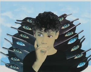 Adri van den Beukel - Papiercollage, Angelo - Ingelijst kopen? Bied vanaf 1!