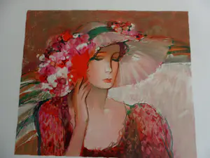 Buy Sachiko Imai - Litho, 'vrouw met de rode jurk'? Bid from 40!