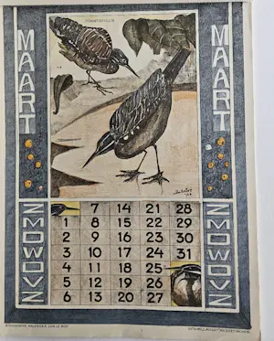 Chris Le Roy - Originele complete kalender 1937 heel met beschrijving kopen? Bied vanaf 300!