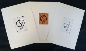 Leon Savelsberg - set van drie miniaturen op papier kopen? Bied vanaf 18!