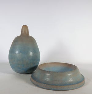 Anne van der Waerden - Geglazuurd aardewerk, 2-delig plastiek kopen? Bied vanaf 150!
