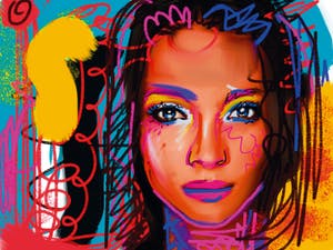 Peter Klashorst - Street Art Woman kopen? Bied vanaf 1!