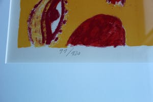 Corneille - ingelijste litho: Profil a l 'oiseau - 1977 kopen? Bied vanaf 295!