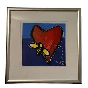 Herman Brood - Valentijn - Hart en Bij - E.A - Handgesigneerd kopen? Bied vanaf 750!