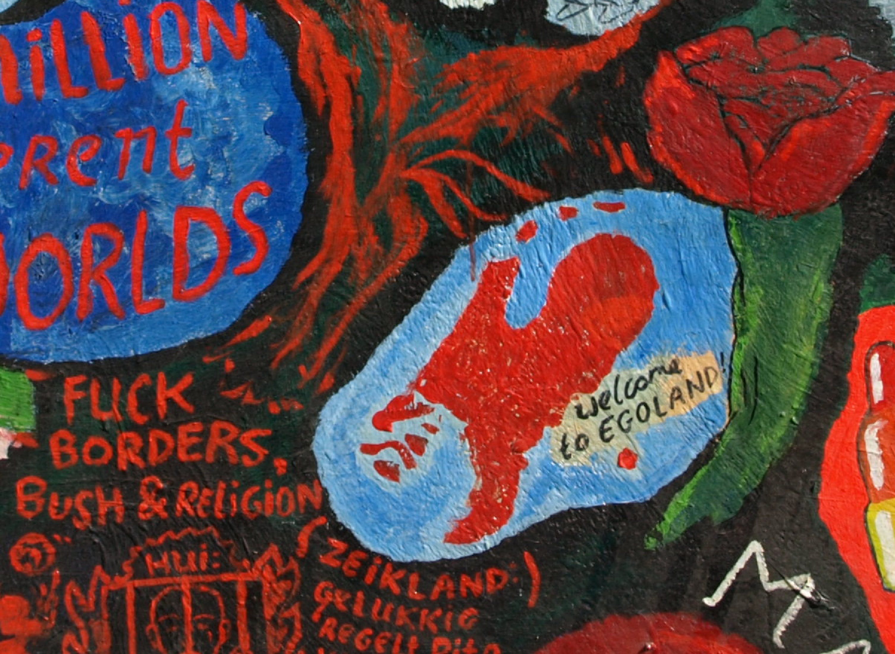 Niet of onleesbaar gesigneerd - Acrylverf op doek , Politics, it’s all a bunch of Bla Bla – 130 x 130 cm - 2006 kopen? Bied vanaf 1!