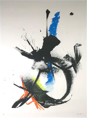 Jean Miotte - Zeefdruk, Abstracte compositie - Ingelijst (Groot) kopen? Bied vanaf 100!