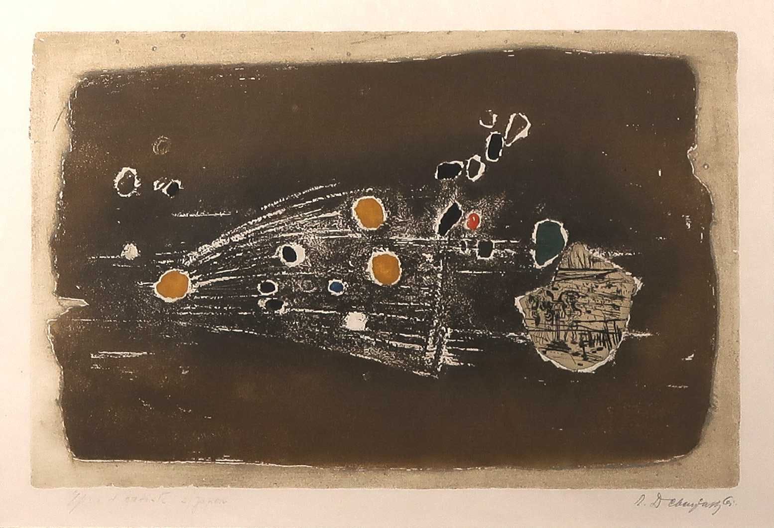 Riko Debenjak - Carborundum op geschept papier, La sorcière - Ingelijst kopen? Bied vanaf 40!