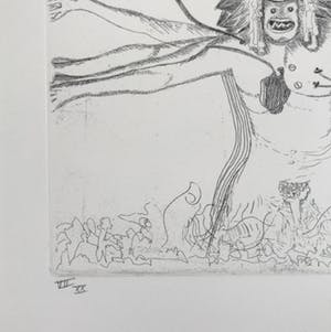 Vic Gentils - Gesigneerde ets - 1981 - 'De Spinnekop' - VII/XX kopen? Bied vanaf 35!