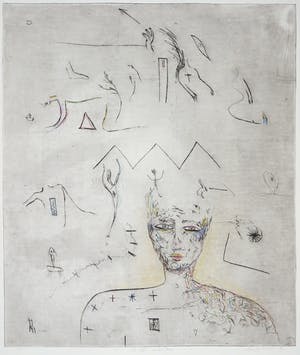 Henk Visch - Handgekleurde ets, Al het wederkeren kopen? Bied vanaf 1!