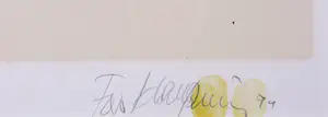 Fon Klement - Boardsnede, Bouquet jaune - Ingelijst kopen? Bied vanaf 80!
