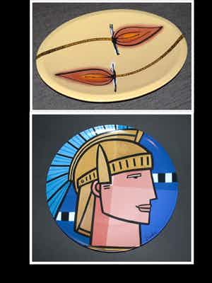 Jan Kamphuis - keramische schaal - extra: bord Jacqueline Schäfer verkocht voor € 20!