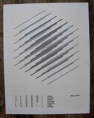 Karel Martens - Litho: Gelderse kunst kalender - 1972 kopen? Bied vanaf 25!