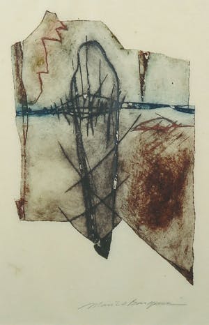 Niet of onleesbaar gesigneerd - Kleurenets, Zonder titel - Ingelijst kopen? Bied vanaf 10!