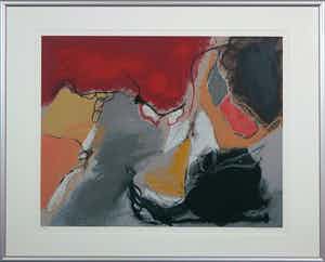 Henk van Vessem - Zeefdruk, Zonder titel V - Ingelijst (Groot) verkocht voor € 40!