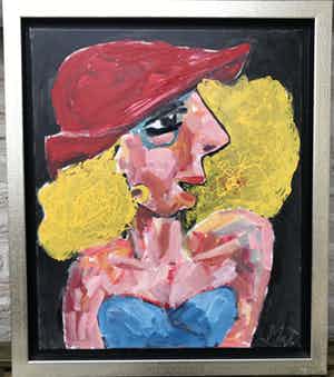 Martin van Wordragen - Olieverf op doek - Pitspoes (60x50) verkocht voor € 350!