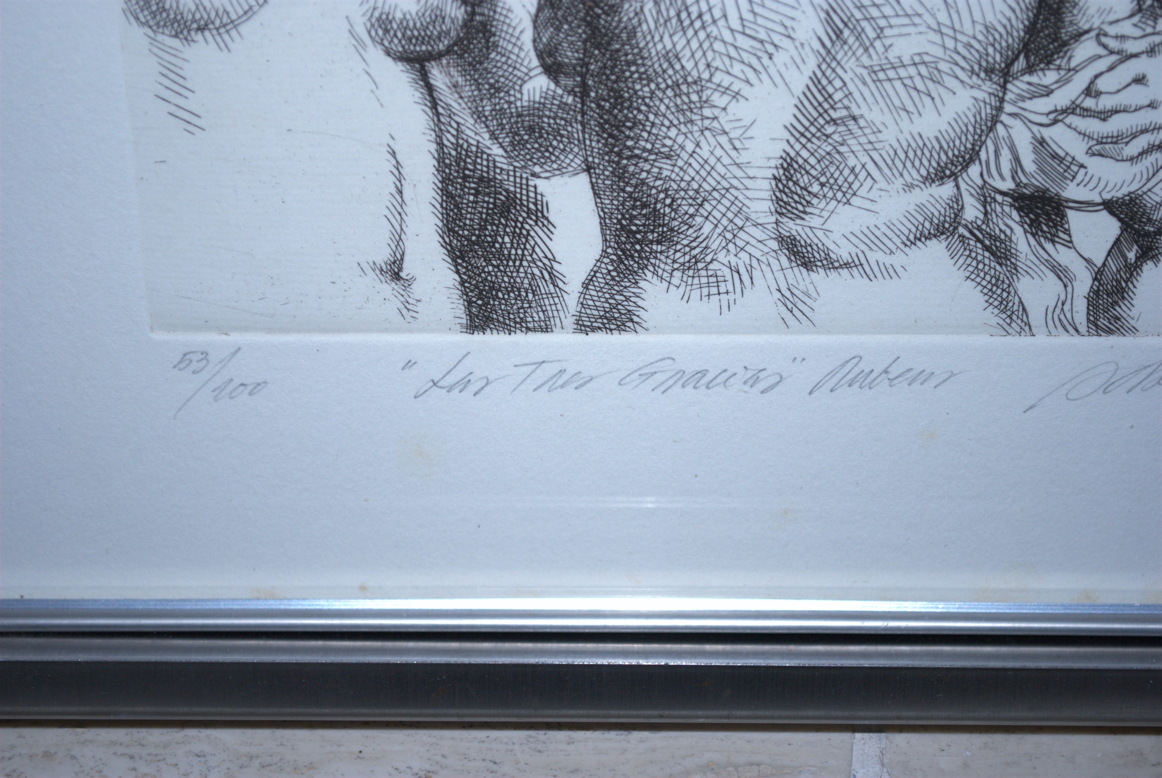 Niet of onleesbaar gesigneerd - _ de 3 gratieën _ gesigneerde ets  kopen? Bied vanaf 1!