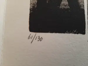 Henc van Maarseveen - monochrome schuifdruk uit 1994, een gelukkig jaar kopen? Bied vanaf 20!