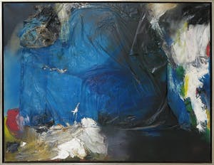 Ger Lataster - Gemengde techniek en impasto op doek, De storm - Ingelijst (Zeer groot) kopen? Bied vanaf 2000!
