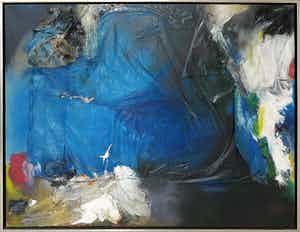 Ger Lataster - Gemengde techniek en impasto op doek, De storm - Ingelijst (Zeer groot) verkocht voor € 2000!