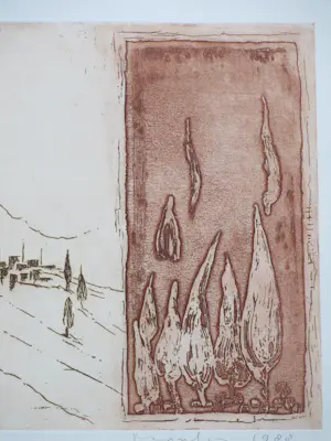 Jan Montyn - Landschap - Kleurets kopen? Bied vanaf 110!