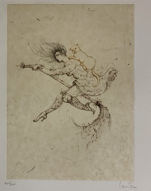 Leonor Fini - Aquatint La Sorcière sur le Balai kopen? Bied vanaf 25!