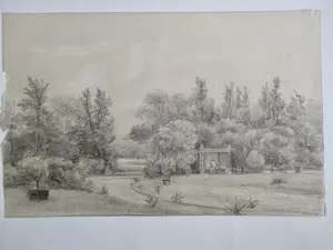 Niet of onleesbaar gesigneerd - 10 Tekeningen Landschap diverse kunstenaars kopen? Bied vanaf 1!