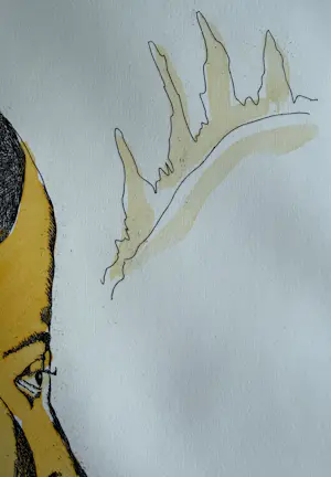 Lucebert - Ets met aquarel | 'Das Dorli, naar Ernst Ludwig Kirchner' | 1993 kopen? Bied vanaf 200!