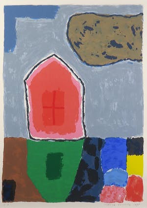 Harrie Gerritz - Zeefdruk, Zonder titel - Ingelijst kopen? Bied vanaf 70!