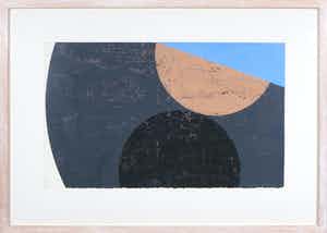 Henri Plaat - Gouache, Zonder titel - Ingelijst (Groot) verkocht voor € 100!