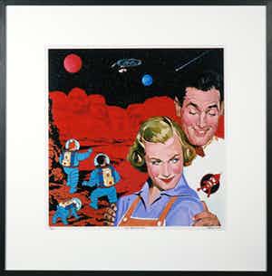 Alfred Degens - Lambdaprint, The red planet - Ingelijst verkocht voor € 1!
