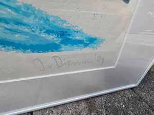 Jan van Diemen - Skiër in actie - genummerd en hand gesigneerd met potlood (48-200) kopen? Bied vanaf 70!