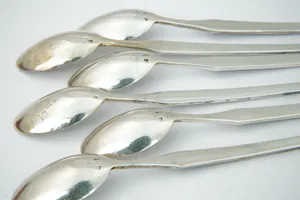 Jaren 60 Koninklijke van Kempen en Begeer 6 zilveren lepeltjes - in org. verpak! kopen? Bied vanaf 65!
