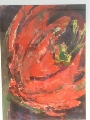 Niet of onleesbaar gesigneerd - Bloeiende tulp kopen? Bied vanaf 10!