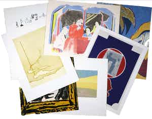 Sipke Huismans - Jan Montyn, Harr Scheffer e.a., Gelderse Grafiekmap 1987 (7x grafiek) verkocht voor € 1!