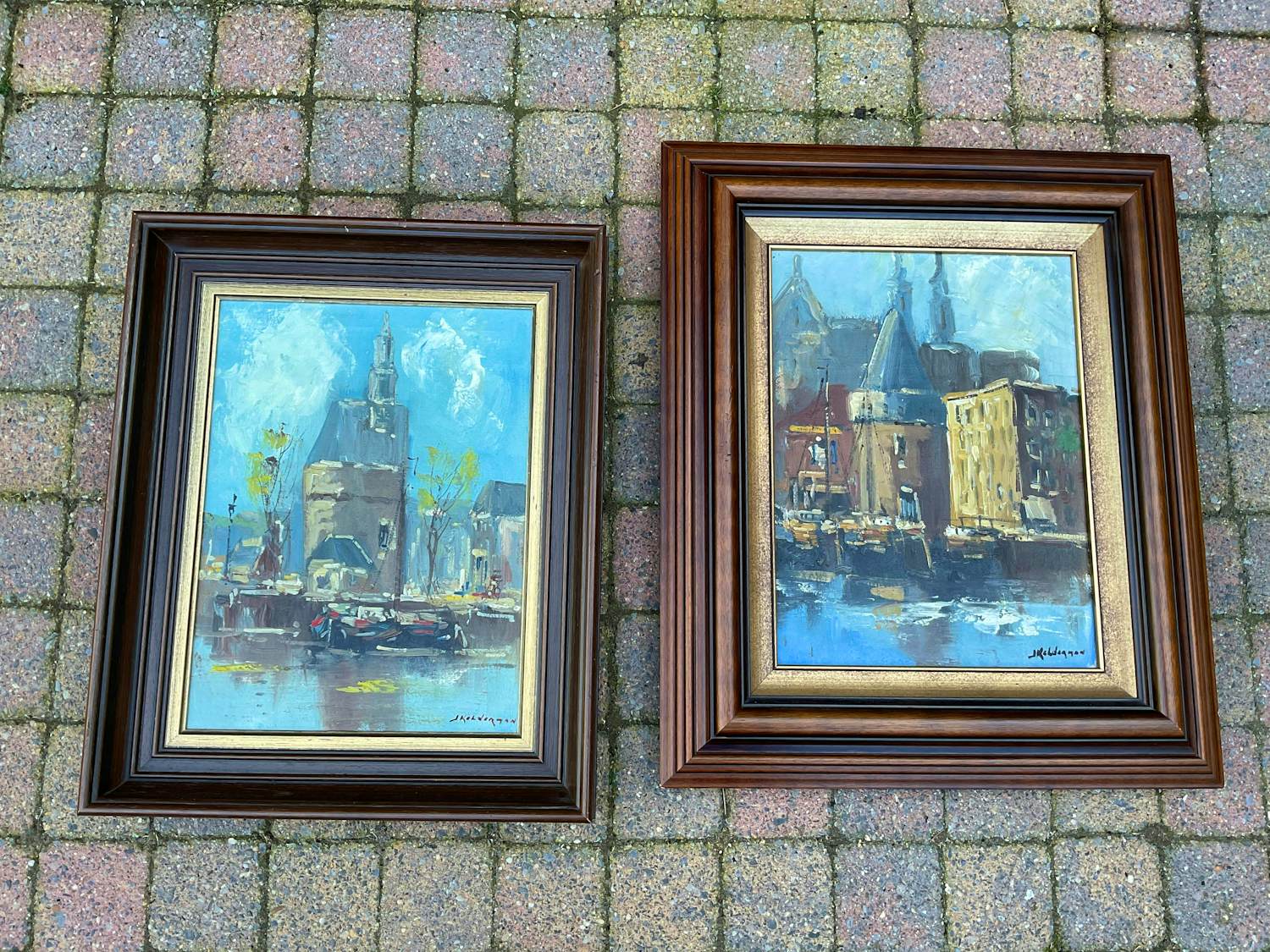 Jan Kelderman - Twee stadsgezichten. kopen? Bied vanaf 100!