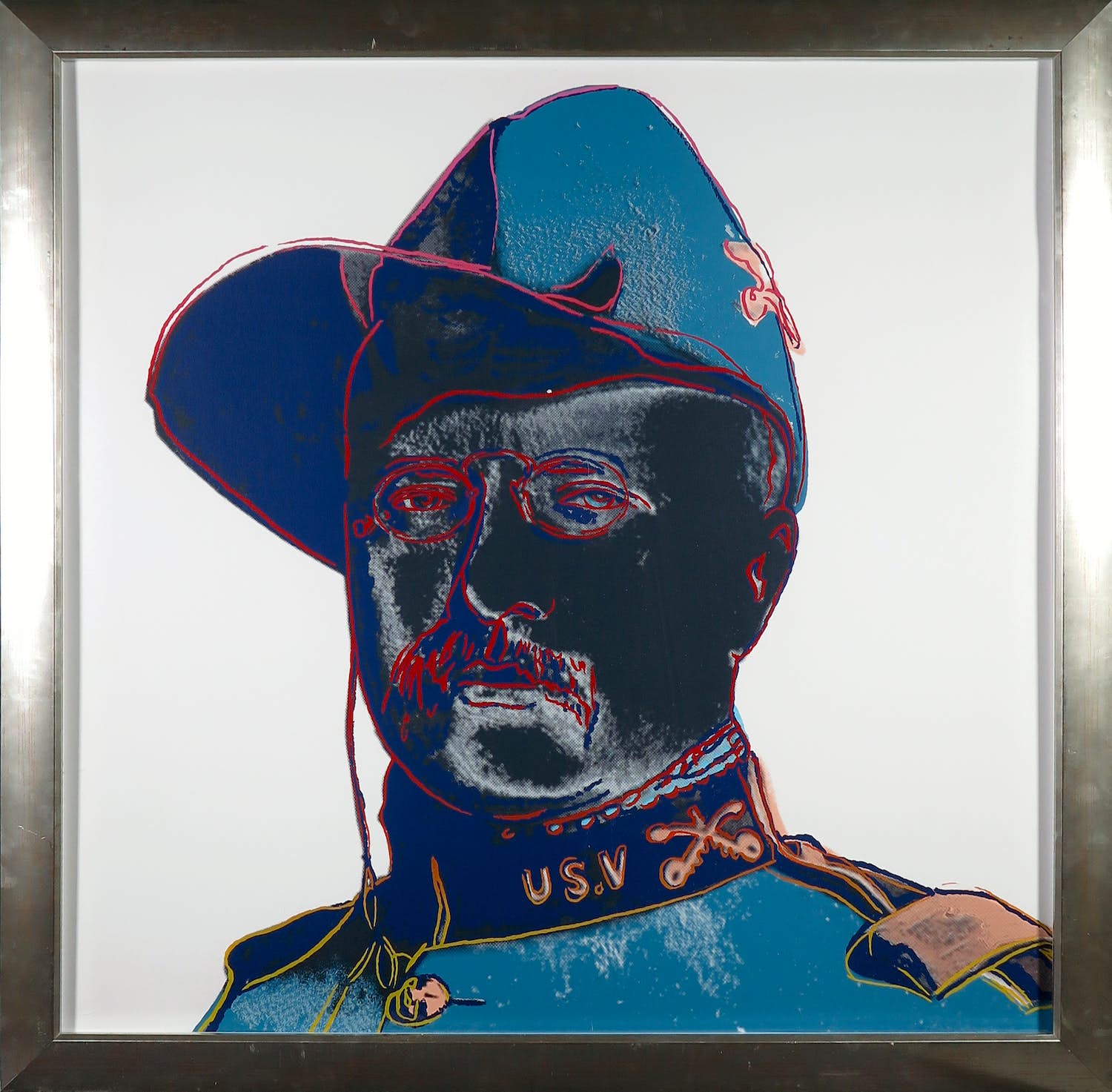 Andy Warhol - Teddy Roosevelt uit de serie Cowboys & Indians - Ingelijst (Groot) kopen? Bied vanaf 1!