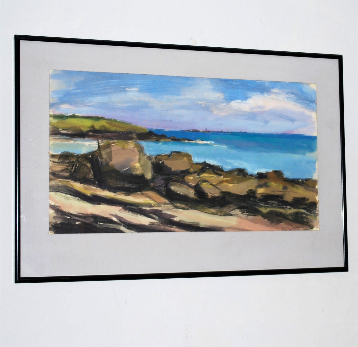 Marie Dagnelie - Frans landschap V - rotsige kust - ca.1964 verkocht voor € 50!