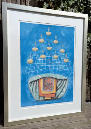 Lon Buttstedt - Himalaya Blues, litho (zeer mooi ingelijst) kopen? Bied vanaf 50!